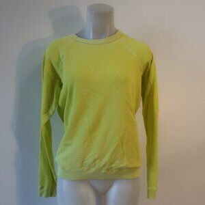 Womens Life Nature Love Free City Neon Green Sweatshirt S